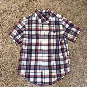Boys short sleeve RL button up shirt